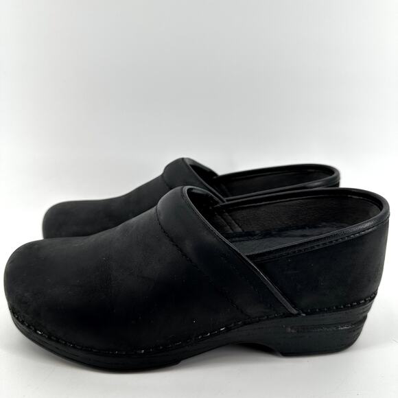 Dansko XP 2.0 Leather Clogs Shock Absorption Padded Collar Leather Black 6 - Picture 4 of 7